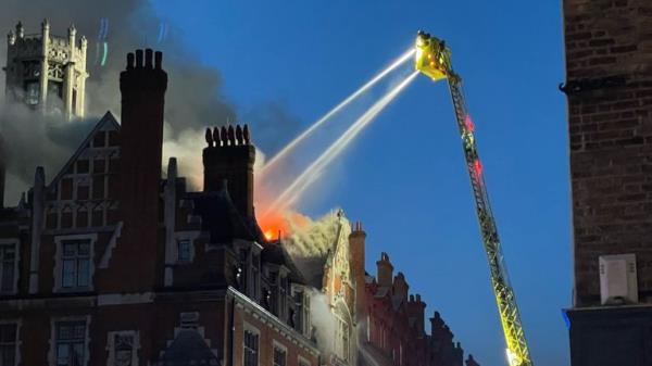 The fire is in London's Marylebone area