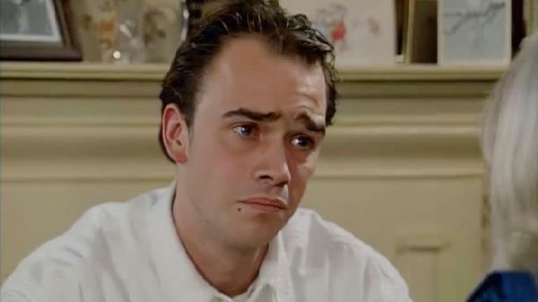 Eastenders at 40. Mark Fowler (Todd Carty) tells his parents he is HIV+. Pic: BBC