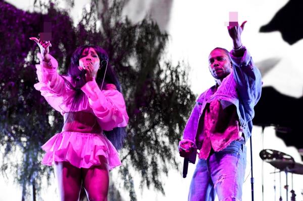 SZA and Kendrick Lamar perform o<em></em>nstage during the 2018 Coachella Valley Music And Arts Festival