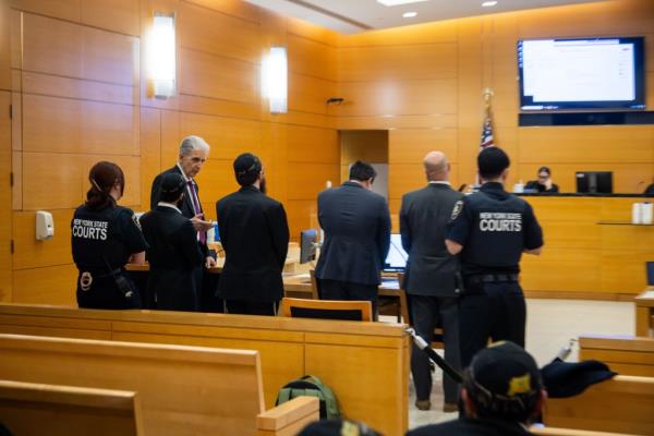 Defendants plead guilty during the pretrial phase of the Chabad Lubavitch World Headquarters excavating trial at Brooklyn Supreme Court on Monday, January 13, 2025 in New York City.