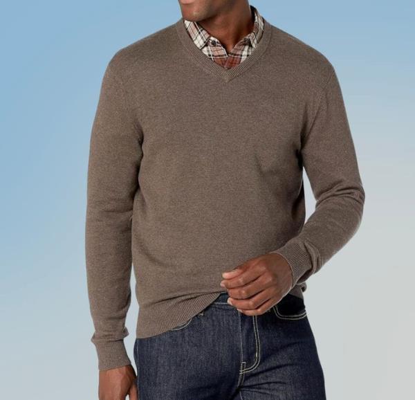 A heavyweight puffer, a sherpa-lined sweatshirt, a chunky crewneck sweater and a flannel button-up. 