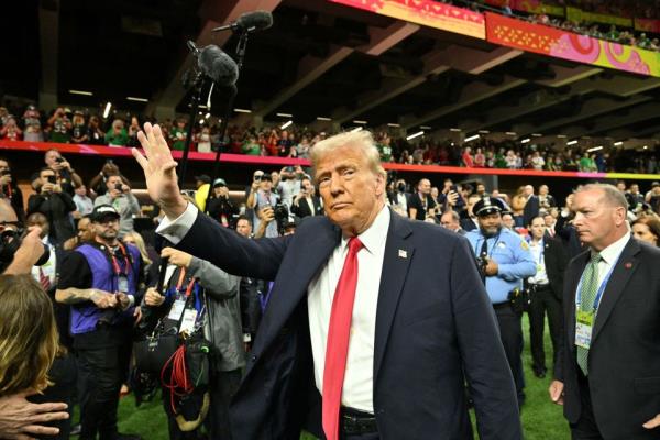 President Do<em></em>nald Trump speaks during a news co<em></em>nference with Israeli Prime Minister Benjamin Netanyahu in the White House, in Washington, D.C., Tuesday, Feb. 4, 2025. 