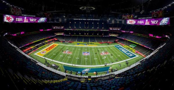 NEW ORLEANS, LA - FEBRUARY 08: The Caesars Superdome is ready for Super Bowl LIX on February 8, 2025 at the Caesars Superdome in New Orleans, LA. (Photo by Bob Kupbens/Icon Sportswire via Getty Images)